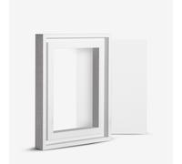 Jackson's : 18x24cm Handmade Board 166 Medium Fine Universally Primed Linen and White Ready-Made Ayous Wood Frame Set