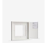 Jackson's : 20x20cm 19mm Premium Cotton Canvas and White 23mm Rebate Ready-Made Wooden Tray (Float) Frame Set