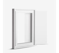 Jackson's : 20x30cm Handmade Board 166 Medium Fine Universally Primed Linen and White Ready-Made Ayous Wood Frame Set