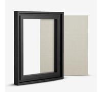 Jackson's : 24x30cm Handmade Board 681 Rough Grain Clear Primed Linen and Black Ready-Made Ayous Wood Frame Set