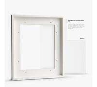 Jackson's : 25x30cm 19mm Premium Stretched Linen Canvas and White 23mm Rebate Ready-Made Wooden Tray (Float) Frame Set
