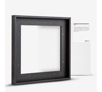 Jackson's : 30x30cm 19mm Premium Stretched Linen Canvas and Black 23mm Rebate Ready-Made Wooden Tray (Float) Frame Set