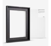 Jackson's : 30x40cm 19mm Premium Stretched Linen Canvas and Black 23mm Rebate Ready-Made Wooden Tray (Float) Frame Set
