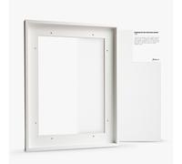 Jackson's : 30x40cm 19mm Premium Stretched Linen Canvas and White 23mm Rebate Ready-Made Wooden Tray (Float) Frame Set