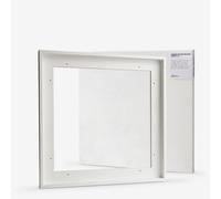 Jackson's : 40x40cm 19mm Premium Cotton Canvas and White 23mm Rebate Ready-Made Wooden Tray (Float) Frame Set