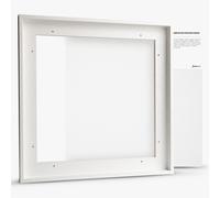 Jackson's : 40x40cm 19mm Premium Stretched Linen Canvas and White 23mm Rebate Ready-Made Wooden Tray (Float) Frame Set