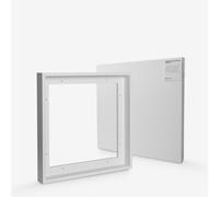 Jackson's : 40x40cm 38mm Canvas and White 44mm Rebate Ready-Made Wooden Tray (Float) Frame Set