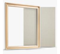 Jackson's : 40x50cm Handmade Board 681 Rough Grain Clear Primed Linen and Ready-Made Lime Wood Frame Set