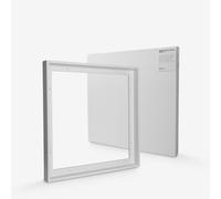 Jackson's : 60x60cm 38mm Canvas and White 44mm Rebate Ready-Made Wooden Tray (Float) Frame Set