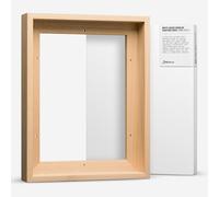 Jackson's : 9x12in 38mm White Gesso Cradled Panel and Ready to Paint 41mm Rebate Ready-Made Wooden Tray (Float) Frame Set