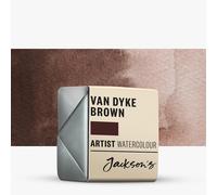 Jackson's : Artist Watercolour Paint : Half Pan : Van Dyck Brown