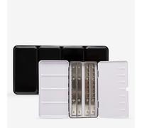 Jackson's : Black Folding Metal Watercolour Palette : Holds 24 Full or 48 Half Pans