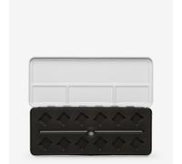 Jackson's : Empty Diagonal Plastic Molding Metal Watercolour Box : Holds 12 Half Pans