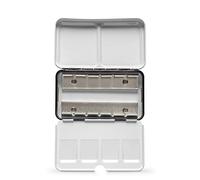 Jackson's Empty Metal Watercolour Box Enamelled 12 Half Pan 6 Full Pan Palette