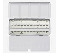 Jackson's : Empty Metal Watercolour Box : Holds 36 Half Pans or 18 Full Pans : With Fold-Out Palette