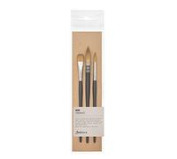 Jackson's Icon Brush Set Sable Synthetic Blend Short Handle Watercolour Set 3 Pack