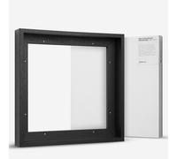 Jackson's : White Gesso Cradled 38mm Panel & Black 41mm Rebate Ready-Made Wooden Tray (Float) Frame Set : 12x12in