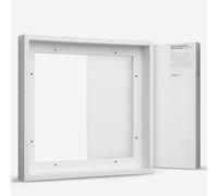 Jackson's : White Gesso Cradled 38mm Panel & White 41mm Rebate Ready-Made Wooden Tray (Float) Frame Set : 12x12in