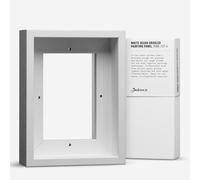 Jackson's : White Gesso Cradled 38mm Panel & White 41mm Rebate Ready-Made Wooden Tray (Float) Frame Set : 5x7in