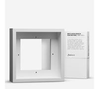Jackson's : White Gesso Cradled 38mm Panel & White 41mm Rebate Ready-Made Wooden Tray (Float) Frame Set : 6x6in