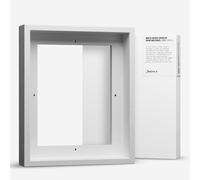 Jackson's : White Gesso Cradled 38mm Panel & White 41mm Rebate Ready-Made Wooden Tray (Float) Frame Set : 8x10in