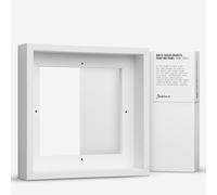 Jackson's : White Gesso Cradled 38mm Panel & White 41mm Rebate Ready-Made Wooden Tray (Float) Frame Set : 8x8in