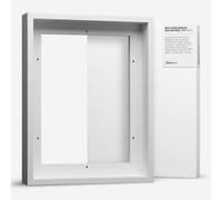 Jackson's : White Gesso Cradled 38mm Panel & White 41mm Rebate Ready-Made Wooden Tray (Float) Frame Set : 9x12in