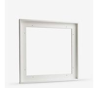 Jackson's : White Ready-Made Wooden Tray (Float) Frame for Canvas 40x40cm : 23mm Rebate : 10mm Face