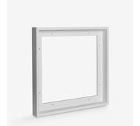 Jackson's : White Ready-Made Wooden Tray (Float) Frame for Canvas 40x40cm : 44mm Rebate : 14mm Face
