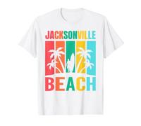 Jacksonville Beach Value Graphic T-Shirt, Men, White, M