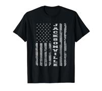Jacksonville, Florida, American Flag Value Graphic T-Shirt, Men, Black, M