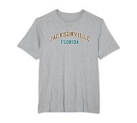 Jacksonville Florida Athletic Sport Panther Pattern T-Shirt, Men's Big and Tall, Heather Grey, 6X Tall