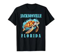 Jacksonville Florida Sea Turtle Coastal Wildlife Art Value Graphic T-Shirt