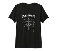 Jacksonville Florida Souvenir, Compass Rose, Nautical Anchor Premium T-Shirt