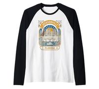 Jacksonville Florida USA Born Bred Raised Raglan Baseball Tee
