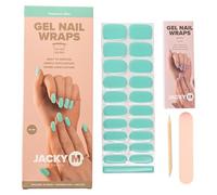 JACKY M. Premium Gel Nail Wraps - Daydream Mint Pack of 20 - Self Adhesive Nail Stickers - Gel Nail Wraps UV/LED Hardening