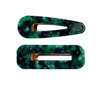jackyee 1 Set Acrylic Resin Hair Barrettes Alligator Hair Clips,1pieces Hair Clips Marble Pattern Hairpins Geometric Alligator Clips for Women Girls Hair Accessories Grass green