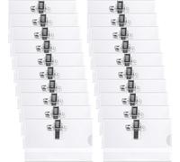 JACMKEON 120 Piece Plastic Horizontal Name Badge Transparent PVC Name Badge Transparent Card Holder with Clip and Pin for Schools Business Nurse Name Badge (9x5.6CM)