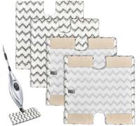 JACMKEON 4Pcs Steam Mop Pads Replacement with S-hark S6001Uk、S6003Uk、S6005Uk/S6001W、S6002W、S6003W Flip Corded Steam Pocket Mop Machine washable