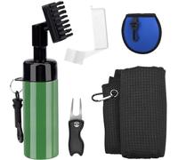 JACMKEON Golf Club Cleaner, Golf Ball Cleaner Brush with Water Spray Bottle, Microfiber Golf Towel, Golf Divot Tool, Golf Accessories Golf Gifts for Men Women