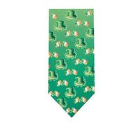 Jacob Alexander Leprechaun Hat Ireland Flag Diagonal Pattern 160 cm Length Extra Long Neck Tie for Big and Tall Men - Green