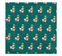 Jacob Alexander Men's Leprechaun Holding Drinks Pattern Pocket Square Handkerchief Hanky - Dark Green