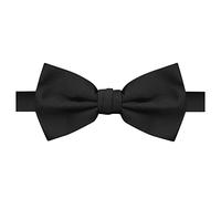 Jacob Alexander Men's Pretied Bowtie Adjustable Banded Bow Ties Classic Solid Color - Black