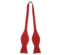 Jacob Alexander Solid Color Pure Men's Extra Large Freestyle Self-Tie Bow Tie for Formal Events Wedding Business - Red
