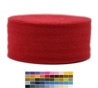 Jacob Bicerri 2" & 1.5" & 1.18' & 1" Cotton Herringbone Bias Binding Tape - 10 Yards - Apple Red - 100% Natural Cotton - Sewing, Wrapping, Craft, DIY