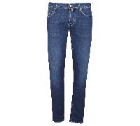 Jacob Cohen Mens Bard Ponyskin Patch Slim Fit Jeans Mid Whiskers MID WHISKER 33
