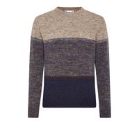 Jacob Cohen Mens Mohair Colourblock Jumper, Blue/Beige Sweater Tan L