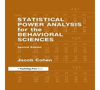 Jacob Cohen Statistical Power Analysis for the Behavioral Sciences Hardcover Book Jacob Cohen Multicolor