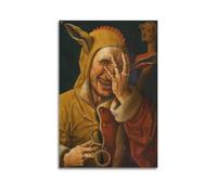 Jacob Cornelisz Van Oostsanen，Laughing Fool Posters Versatile Canvas Print Wall Art Paintings Home Decor for Living Room Bedroom 20x30inch(50x75cm)