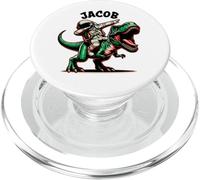 Jacob Dabbing Astronaut on a Dinosaur Cartoon PopSockets PopGrip for MagSafe